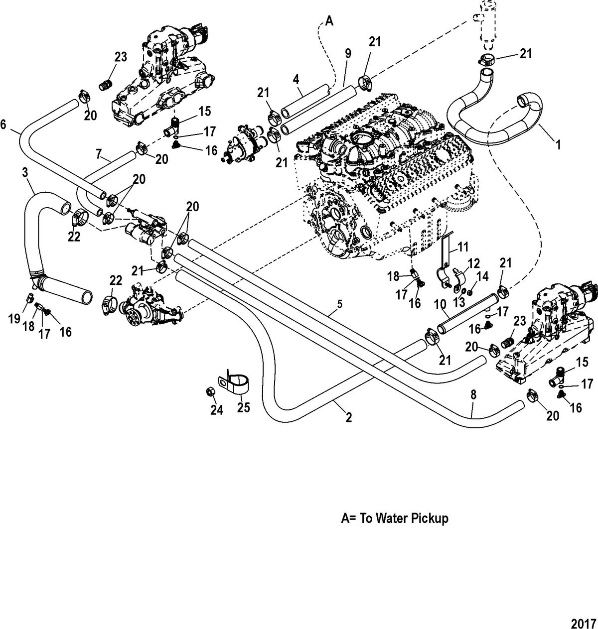MERCRUISER 5.7L TOW SPORT Standard Cooling System