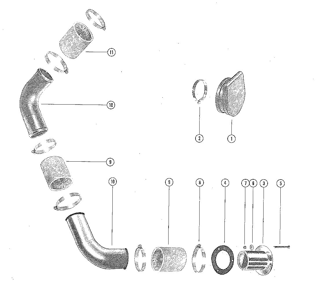 MERCRUISER 200 ENGINE EXHAUST KIT