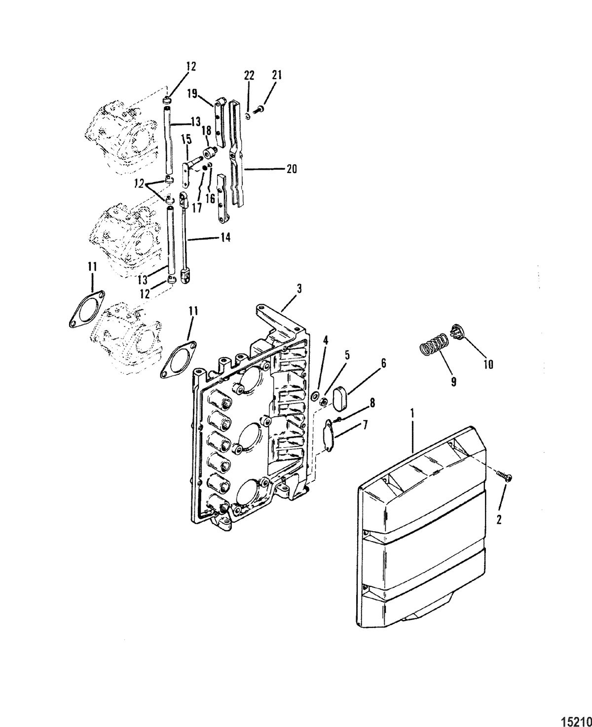 MERCURY/MARINER 75/90 HP (3 CYLINDER) Attenuator Plate