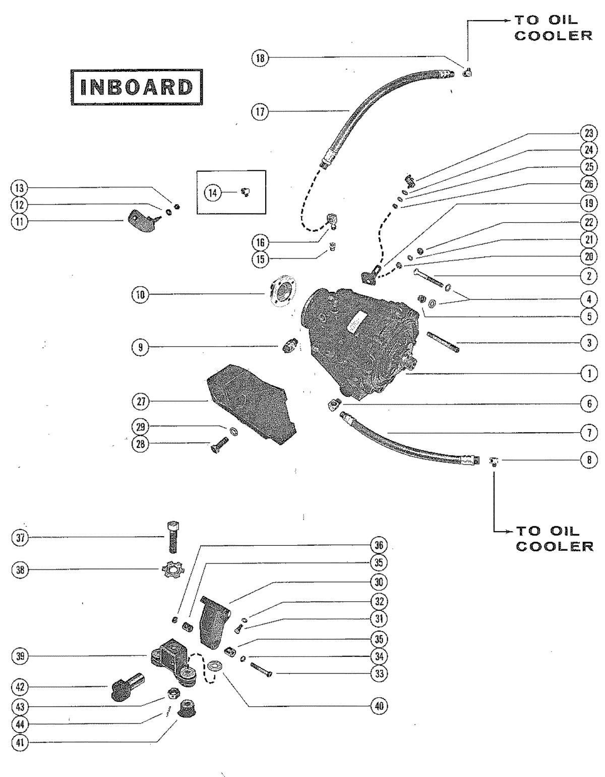 MERCRUISER 225 ENGINE (STERN DRIVE AND INBOARD) TRANSMISSION ASSEMBLY (INBOARD)