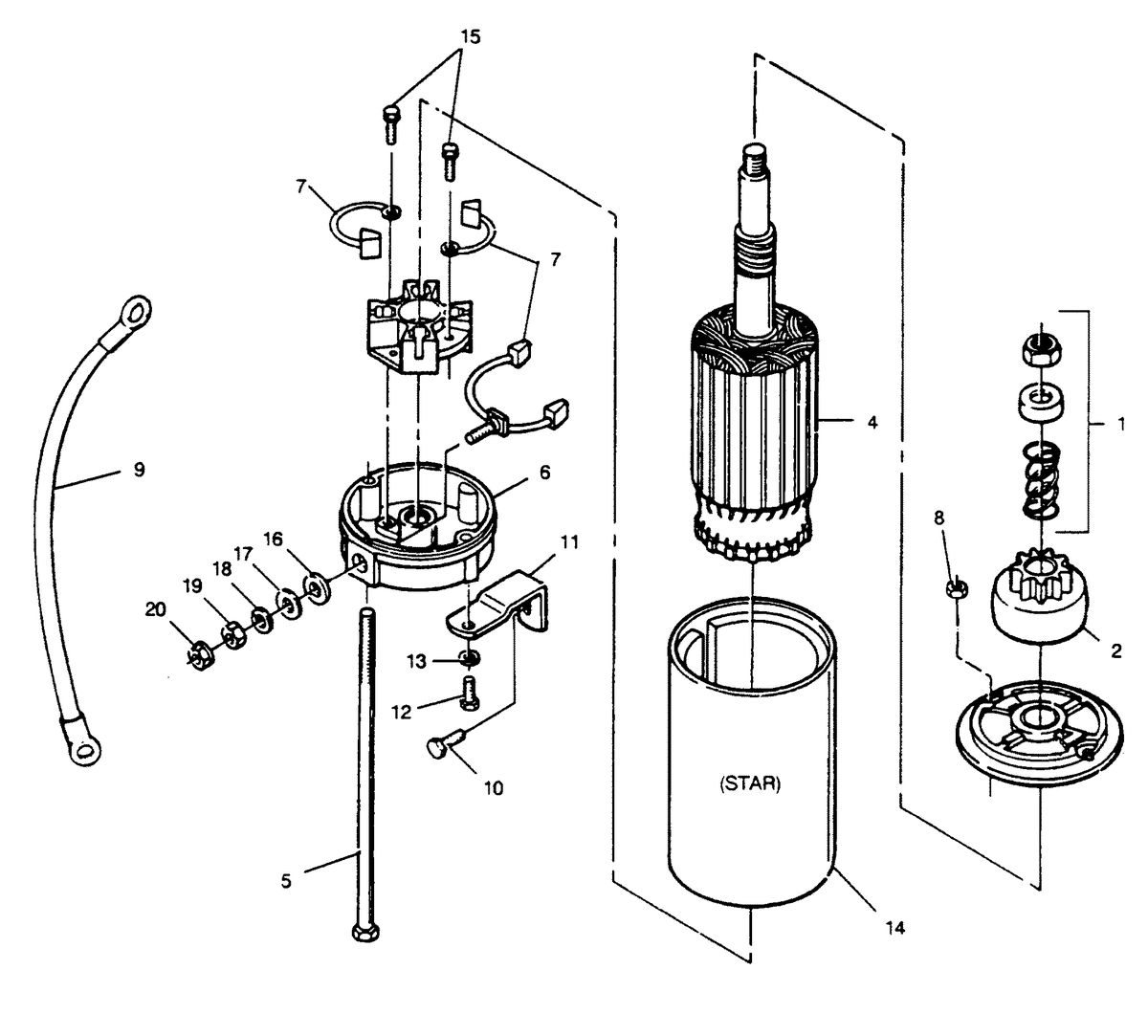 FORCE FORCE 120 H.P. "A" MODEL 1990 L-DRIVE STARTER