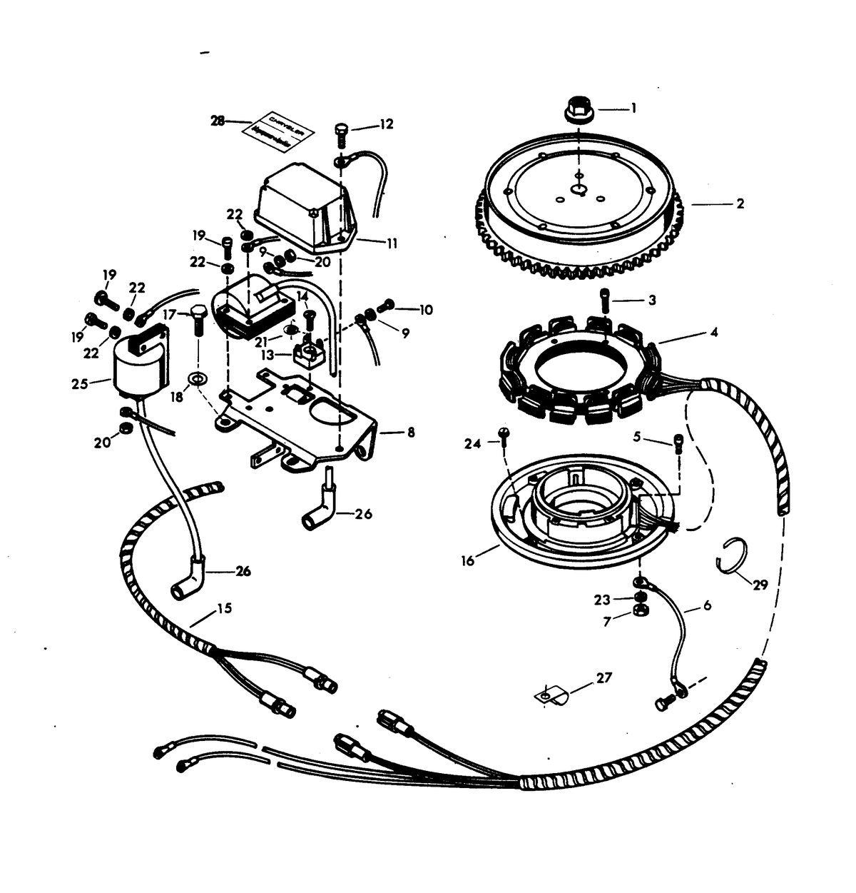 CHRYSLER 30 H.P. ALTERNATOR