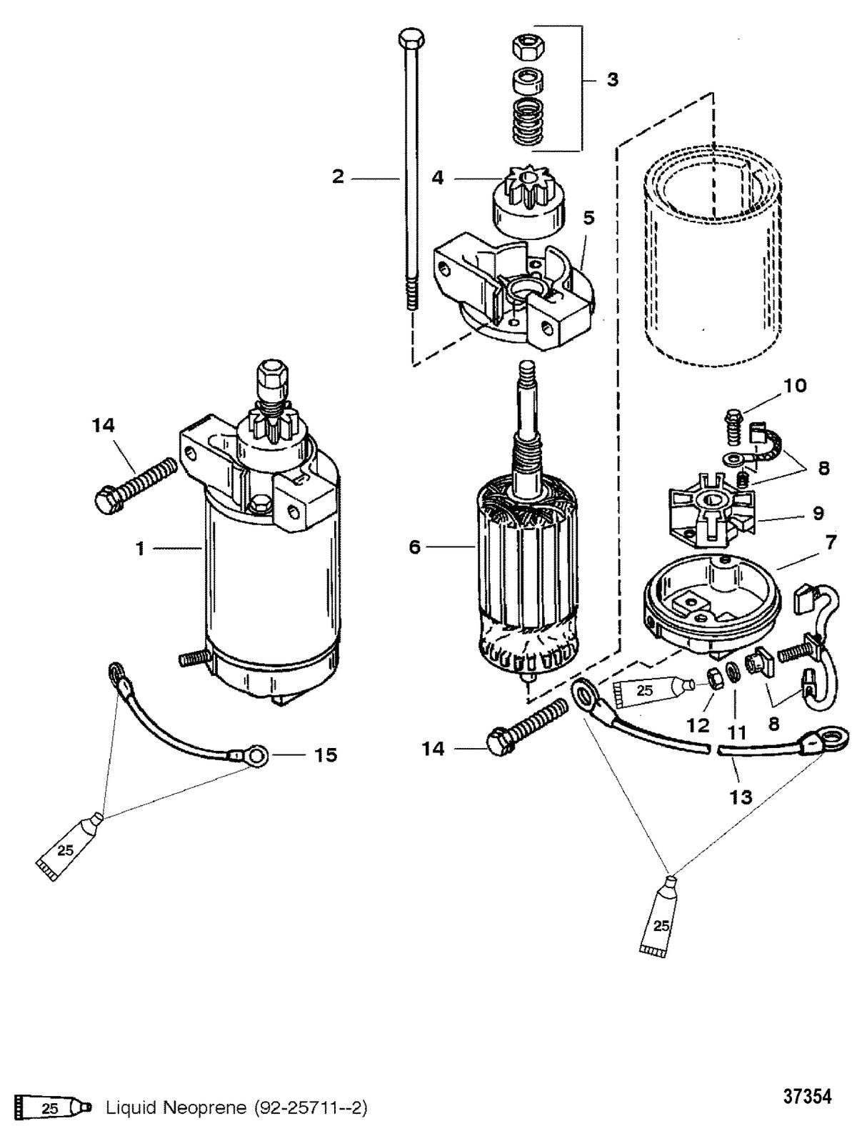 MERCURY/MARINER 30/40 H.P. STARTER MOTOR