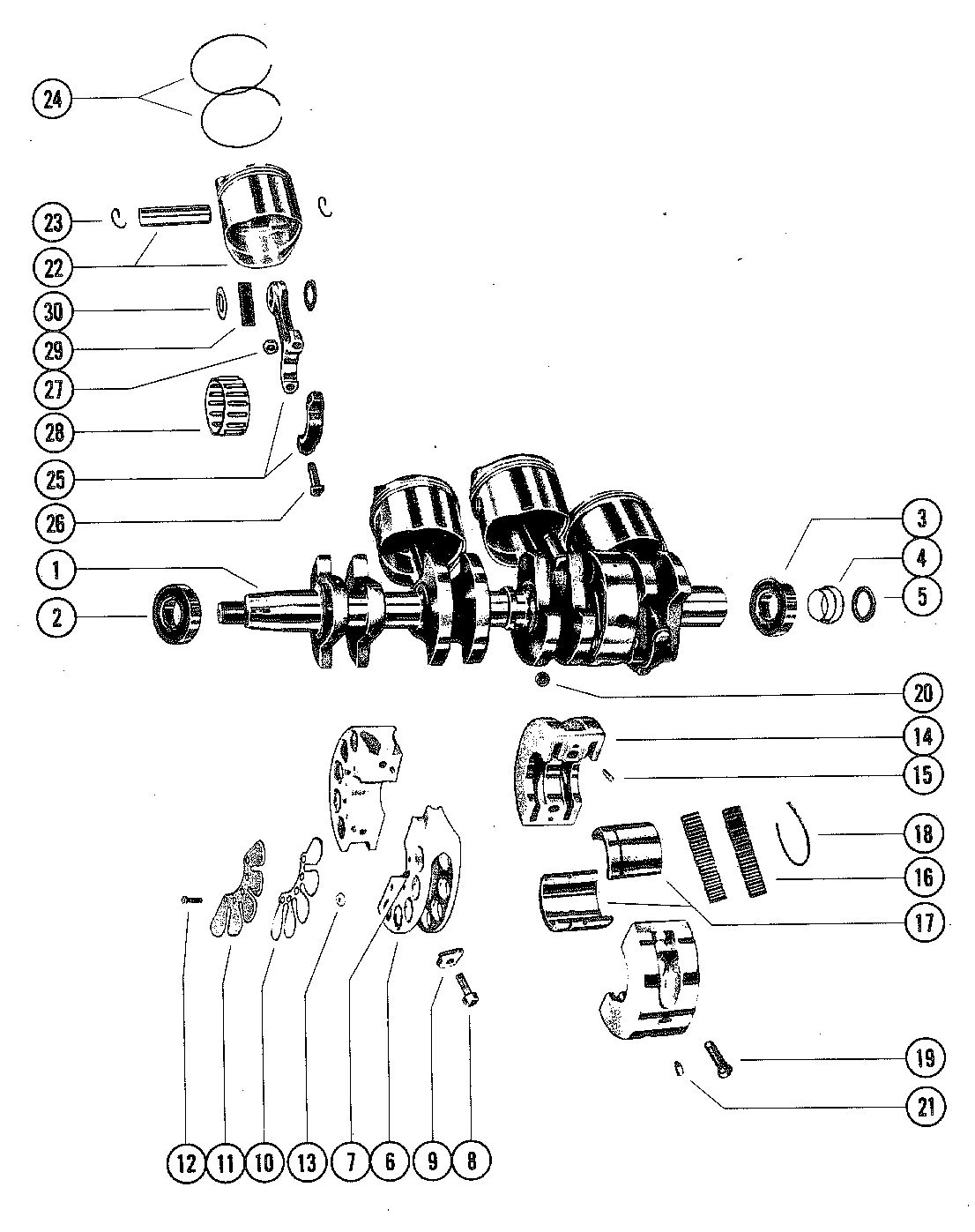 MARINER MARINER 80 CRANKSHAFT, PISTON AND CONNECTING ROD
