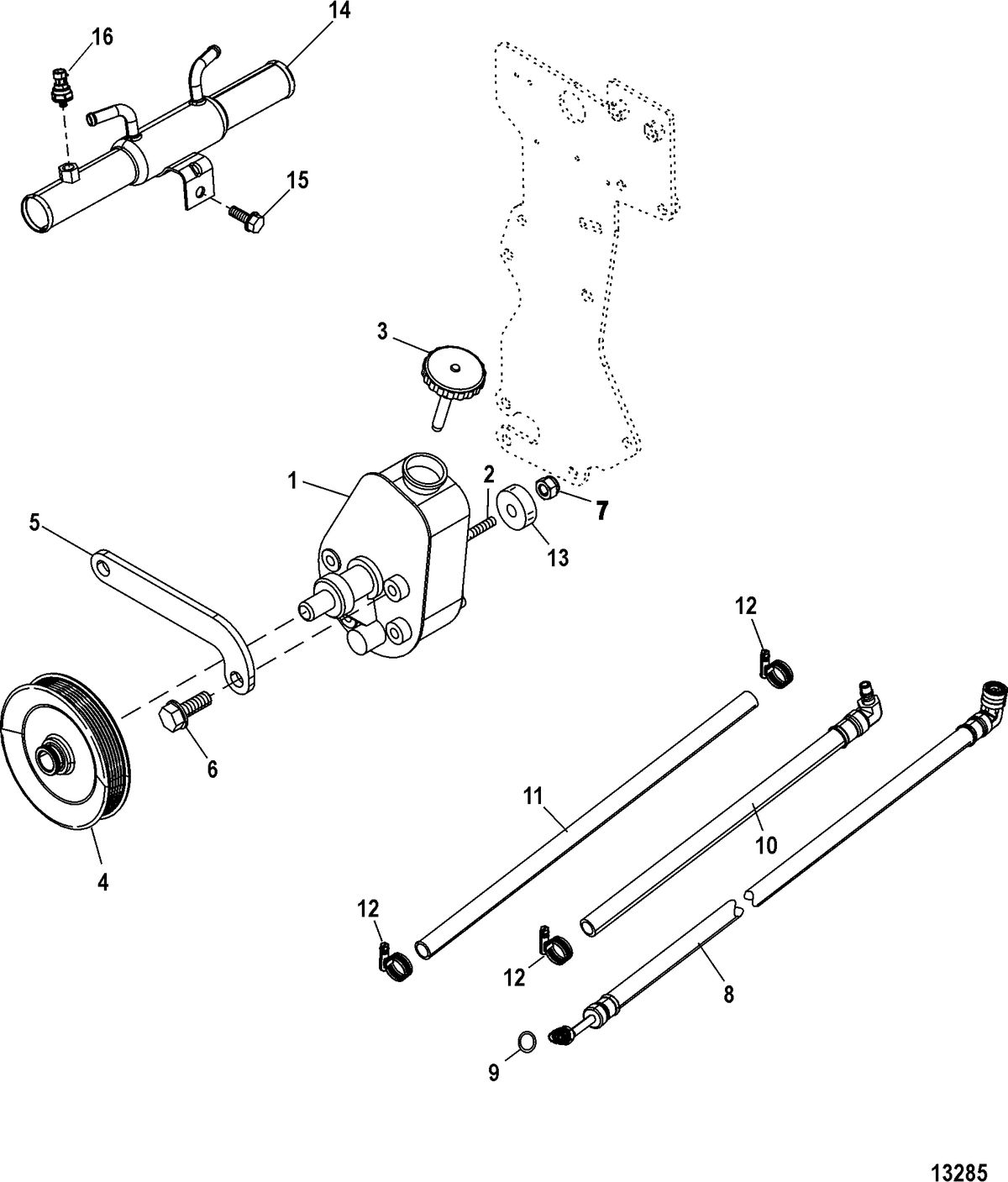 MERCRUISER 5.0, 350, 377 MAG MPI STERNDRIVE Steering Components