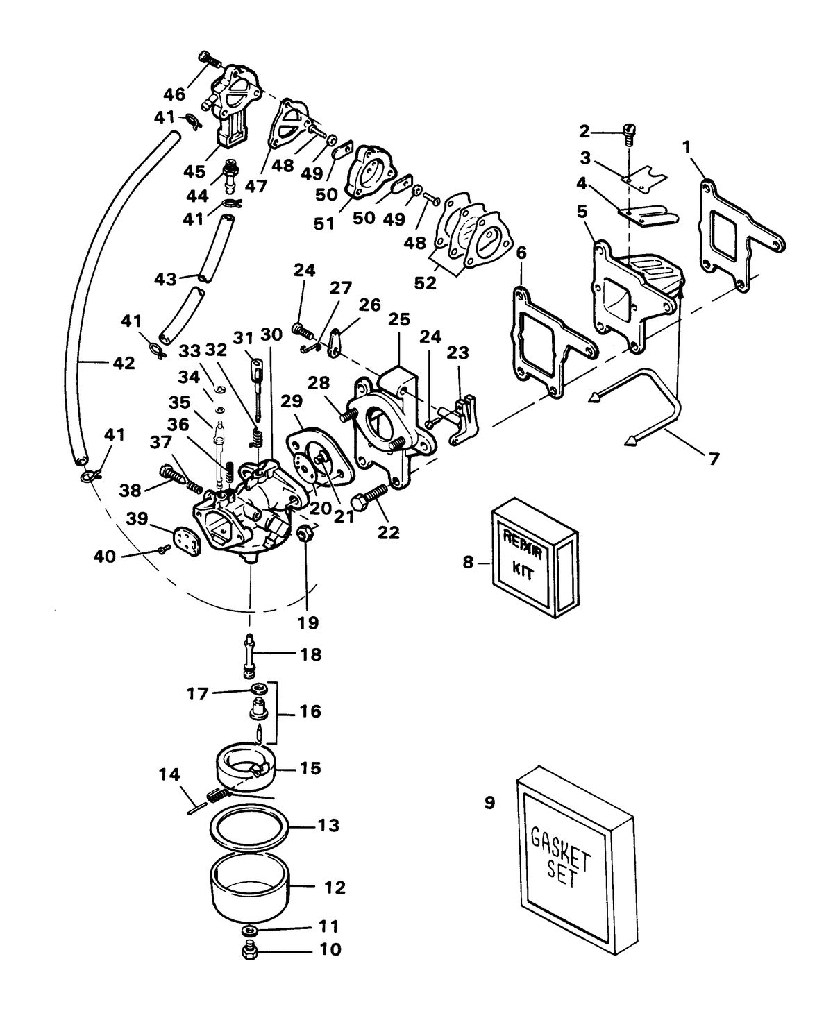 CHRYSLER 7.5 HP FUEL SYSTEM
