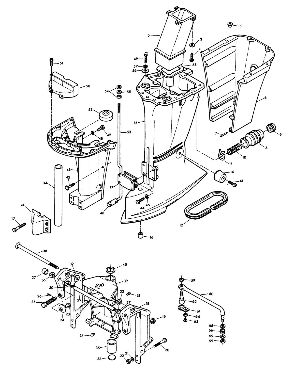 CHRYSLER 140 H.P. CHARGER DELUXE MOTOR LEG