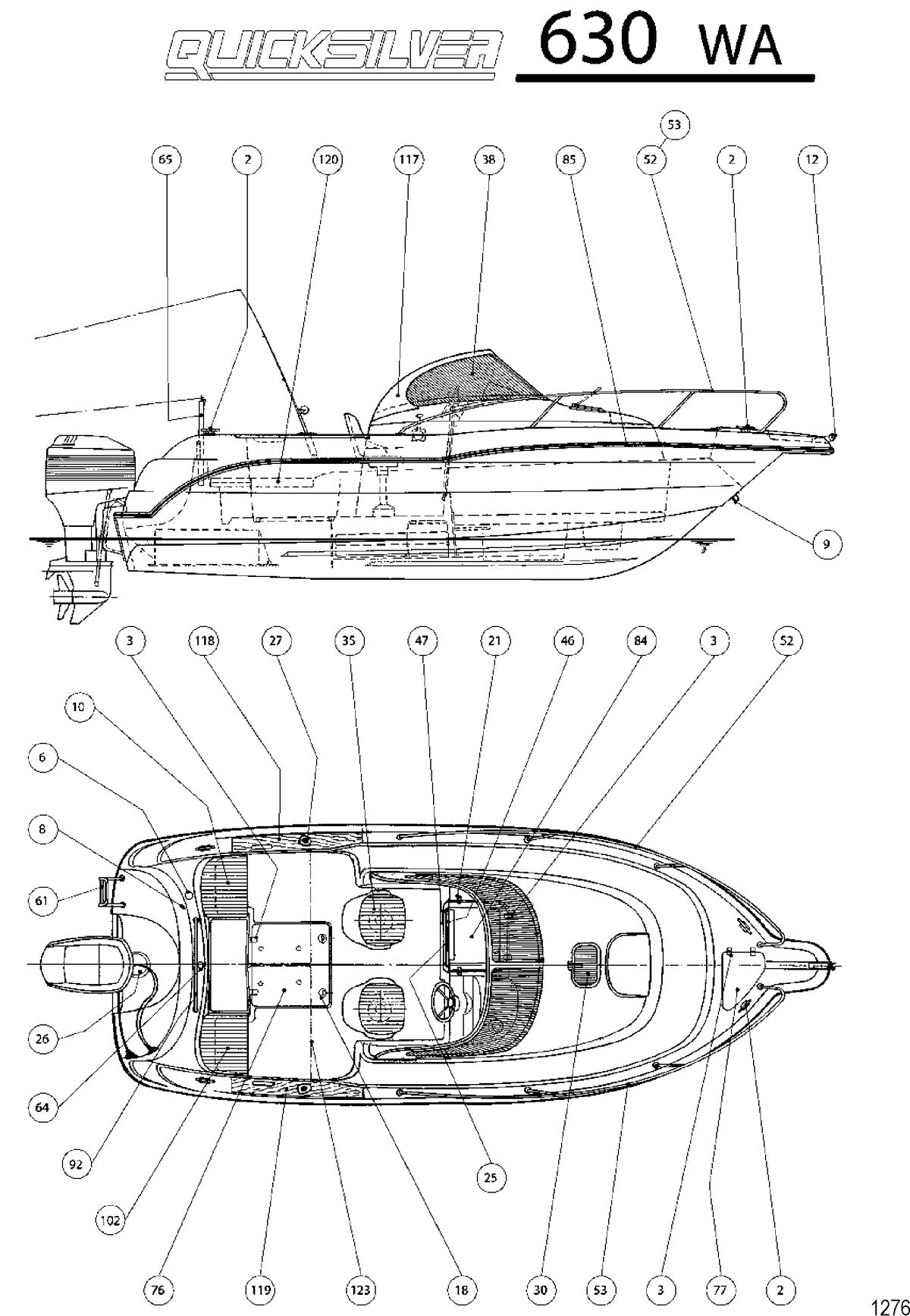 BOATS QUICKSILVER BOATS MODEL 630 WA