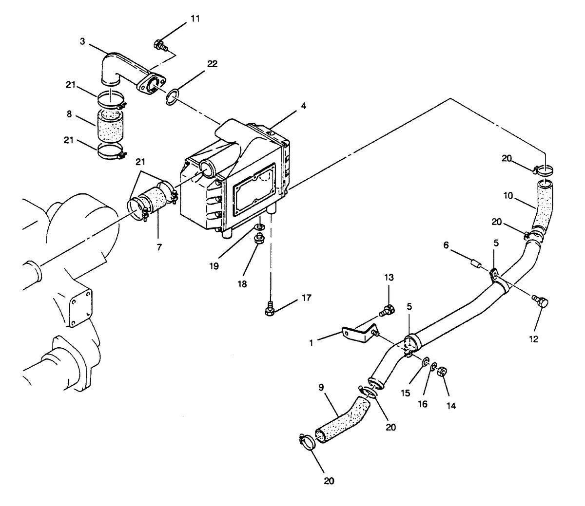 U.S. MARINE US MARINE W04CTI (210 H.P.) DIESEL INTERCOOLER SYSTEM