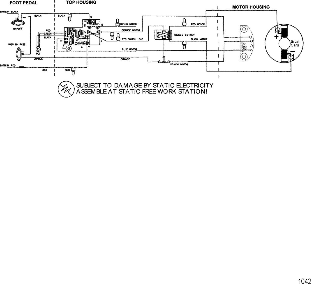 TROLLING MOTOR MOTORGUIDE 600 SERIES Wire Diagram(Model 667V) (24 Volt)