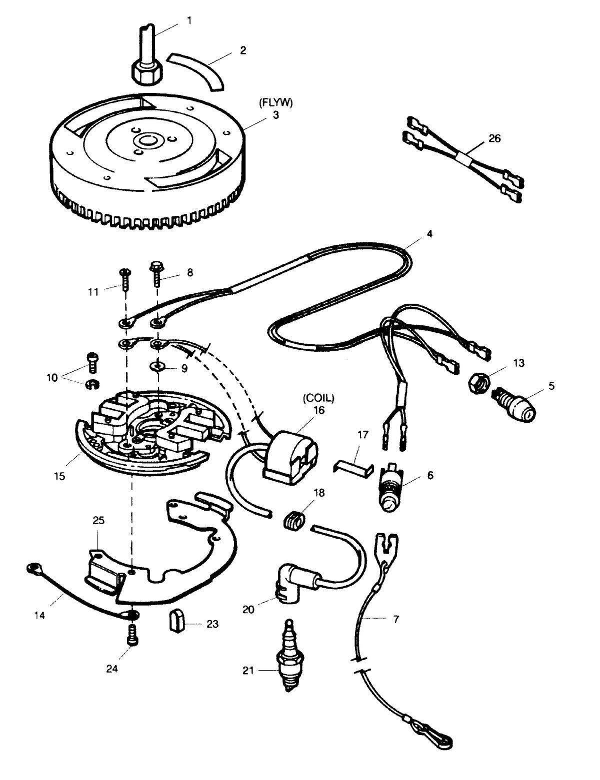 SEARS 15 H.P. STD 20" LEG OUTBOARD MOTOR Ignition System
