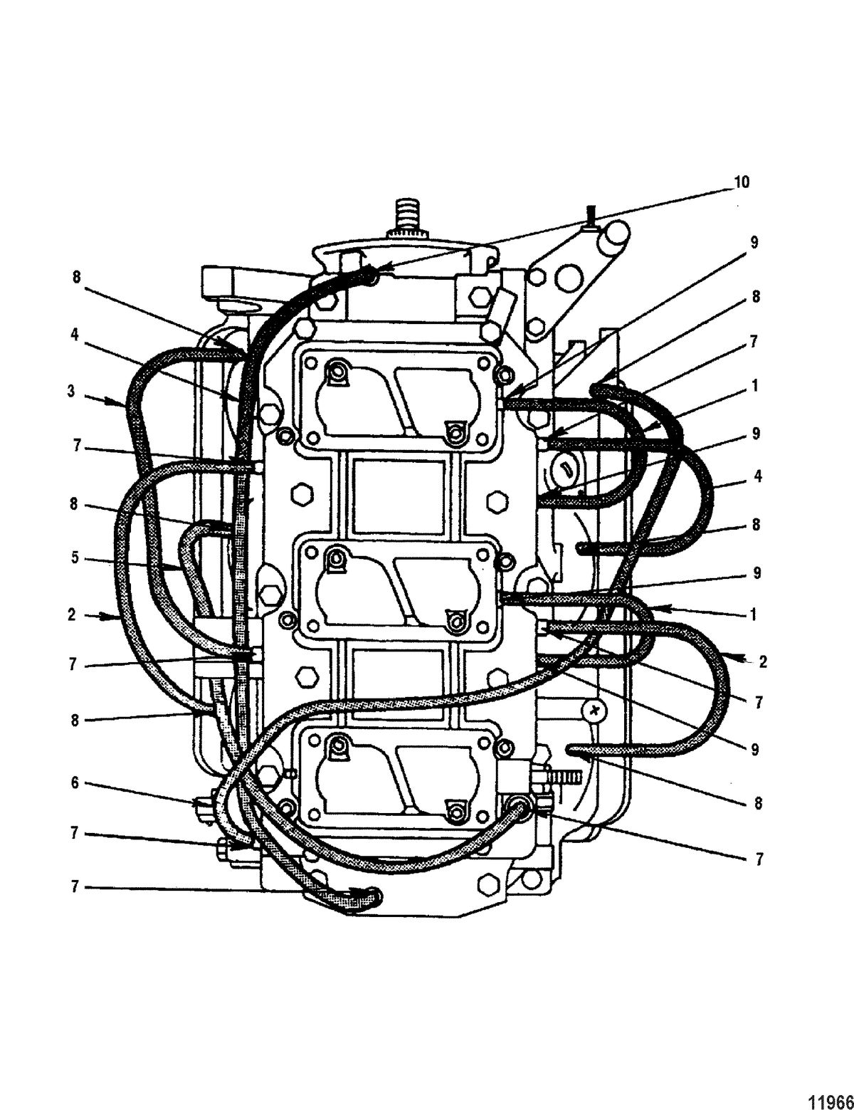 MERCURY/MARINER 135/150/175/200 XR6/MAGNUM III/140 JET (CARB) BLEED SYSTEM