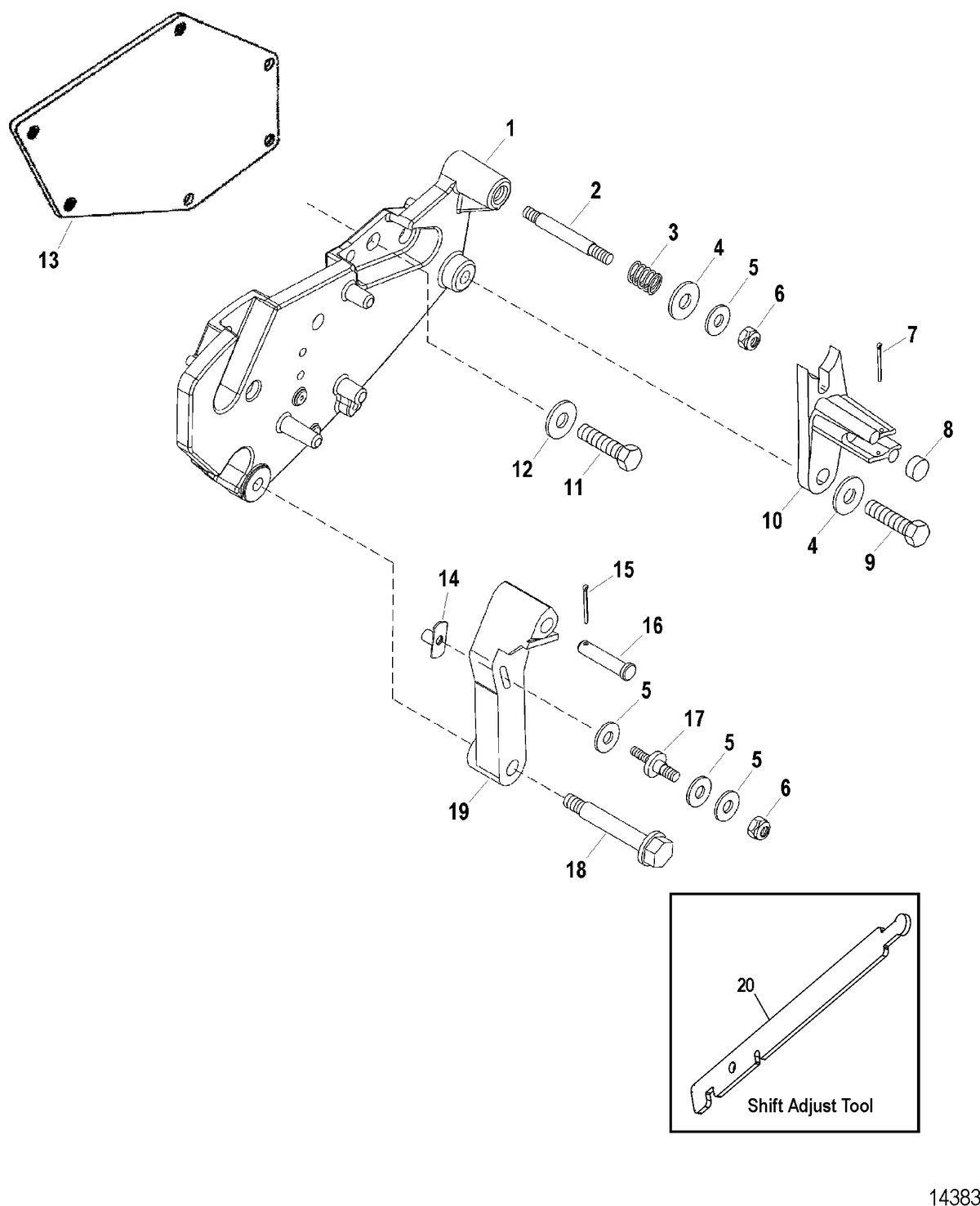 RACE STERNDRIVE SCORPION 377 STERNDRIVE Shift Bracket Components(Bravo Design I)
