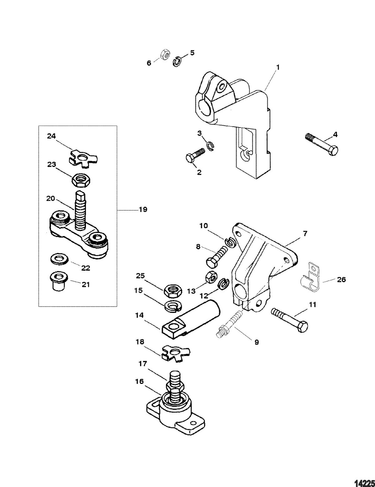 MERCRUISER 5.7L COMPETITION SKI ENGINE (GEN +) TRANSMISSION AND ENGINE MOUNTING