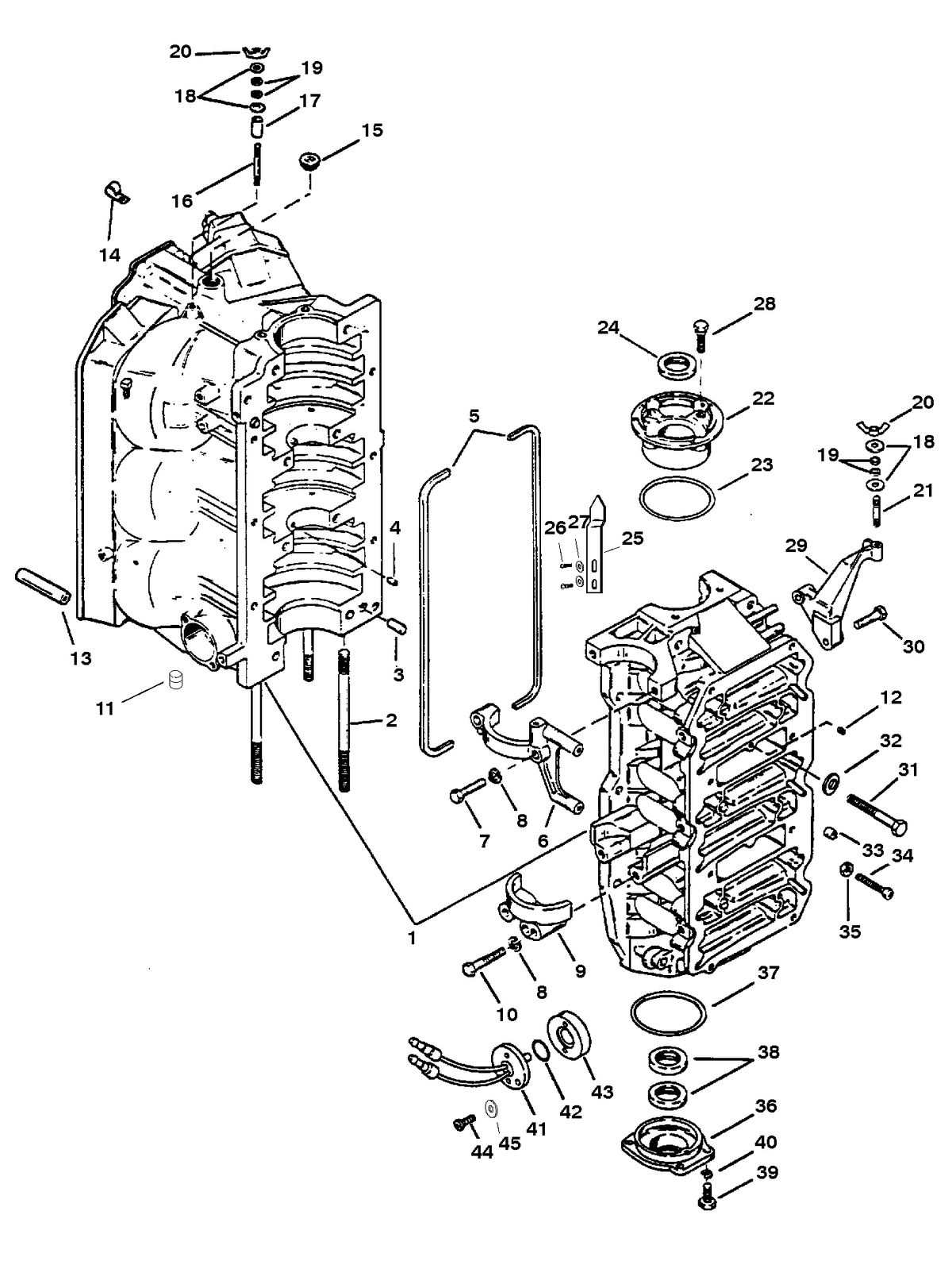 RACE OUTBOARD 2.5L (EFI) 2.5L (EFI-OFFSHORE) CYLINDER BLOCK AND END CAPS