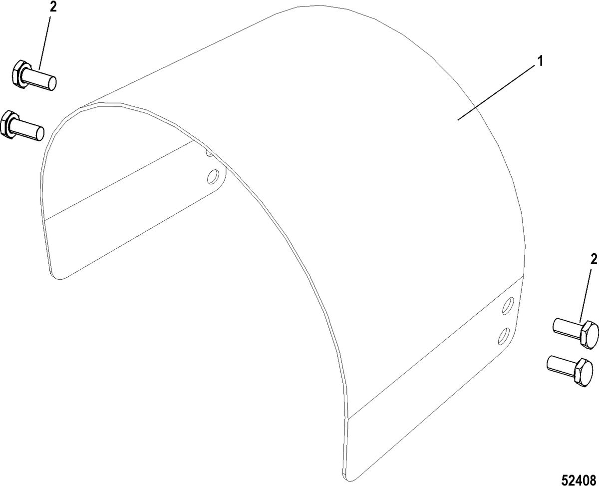 MERCRUISER ZEUS 3000 Shaft Guard, Engine