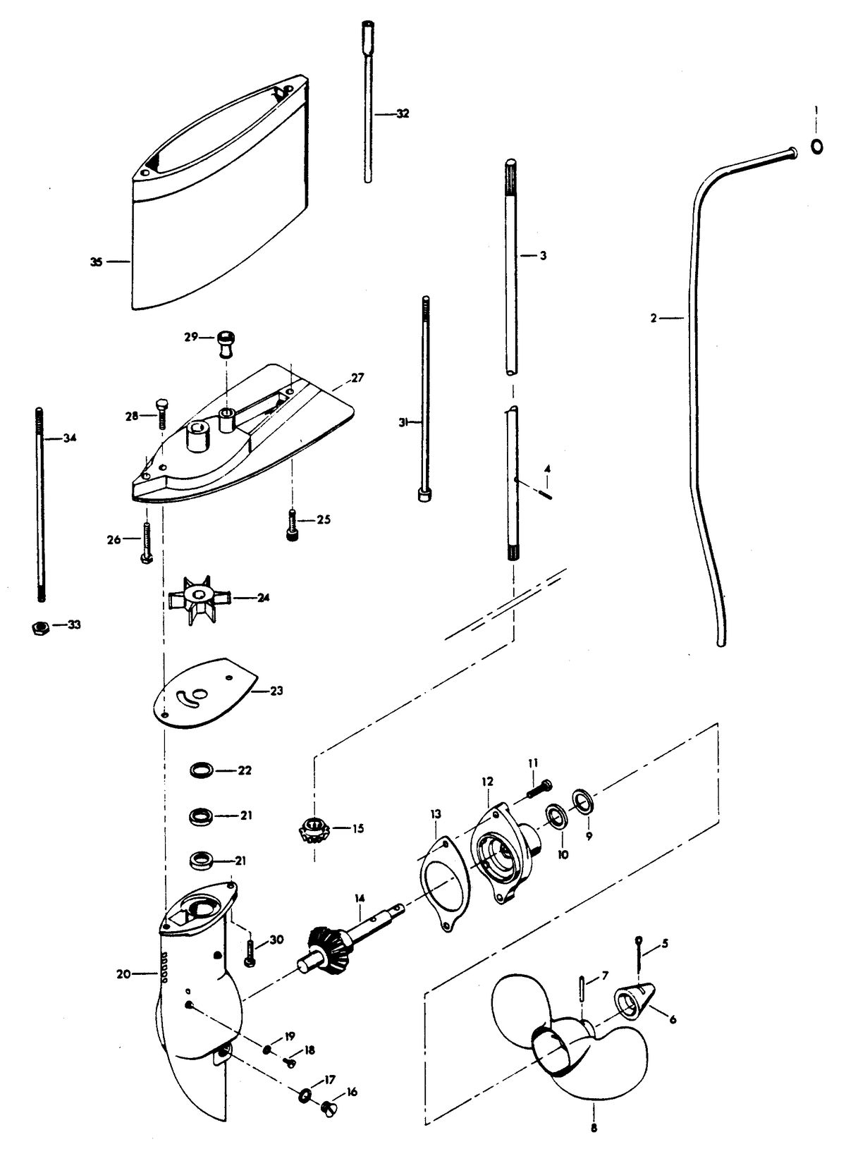 CHRYSLER 5 H.P. GEAR HOUSING