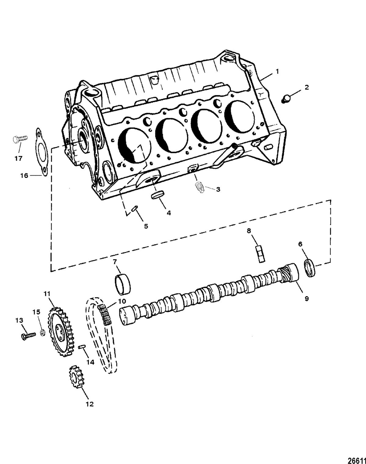 RACE STERNDRIVE 525 SC - GEN VI Cylinder Block And Camshaft