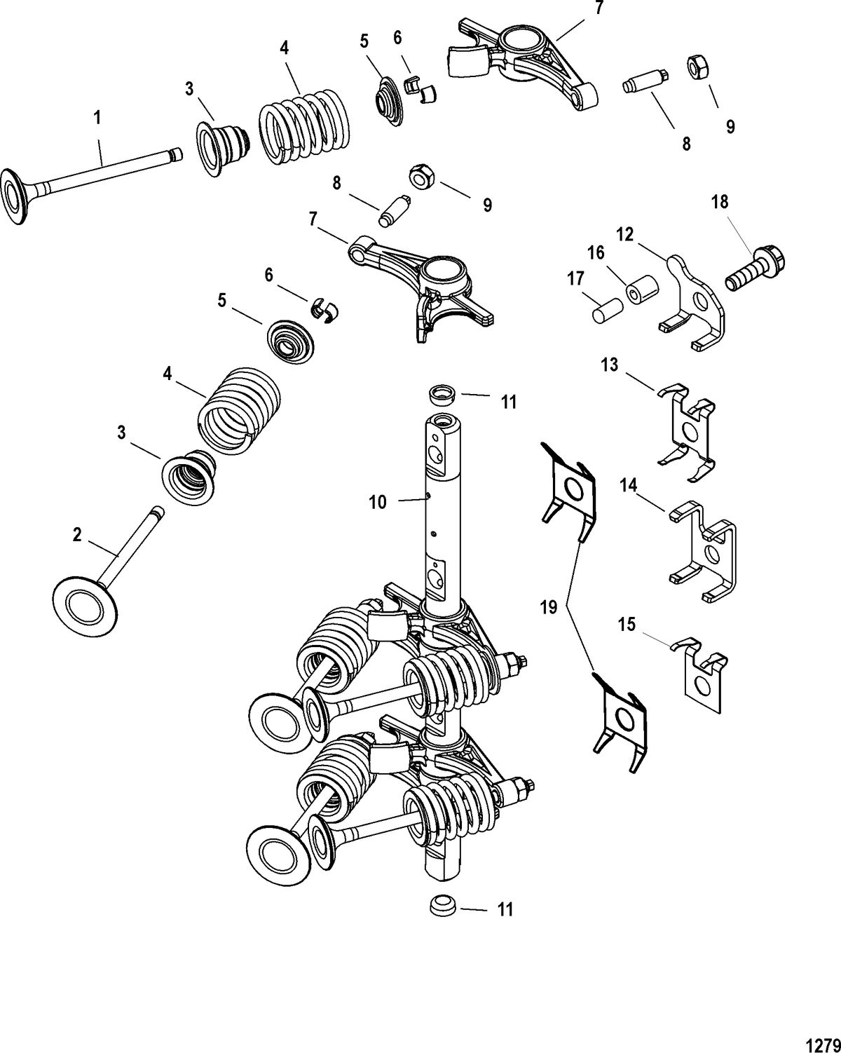 MERCURY/MARINER 30/40 EFI 4-STROKE (3 CYLINDER) Intake/Exhaust Valves