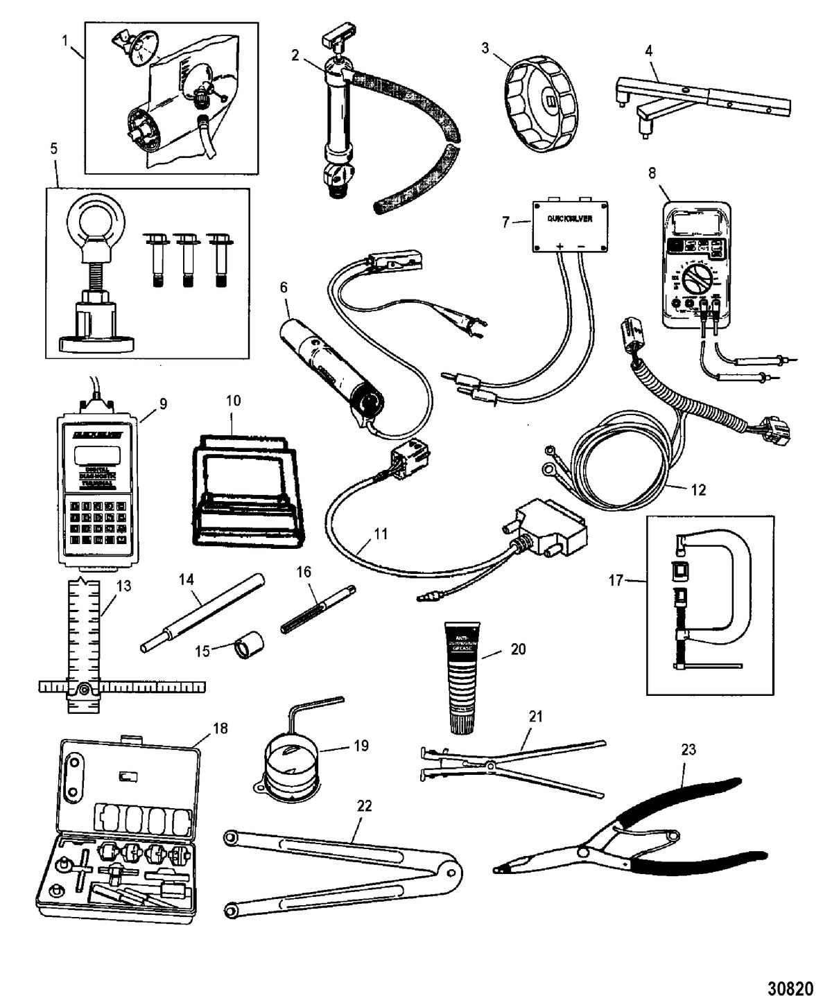 MERCURY/MARINER 40/50/60 (4 CYLINDER) CARB 4-STROKE TOOLS