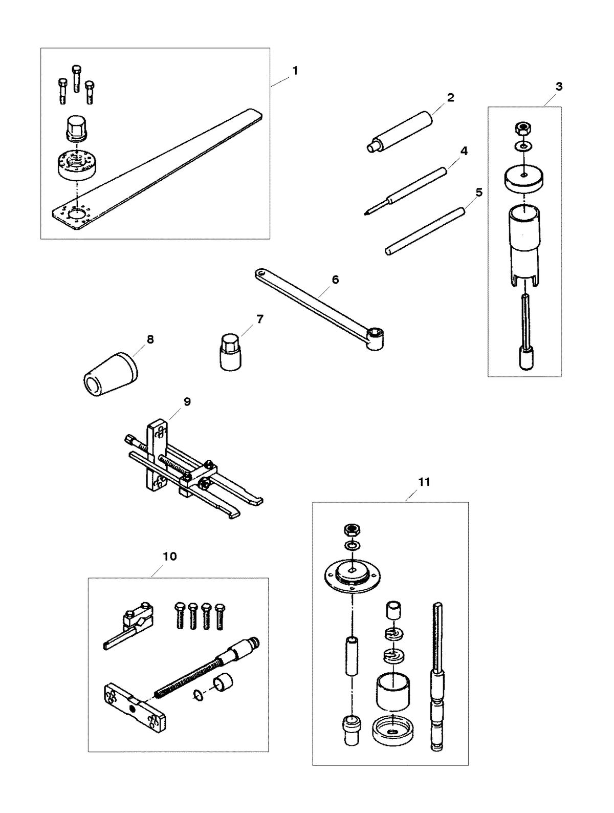 MARINER 30 H.P. (2 CYL./430 CC) TOOLS