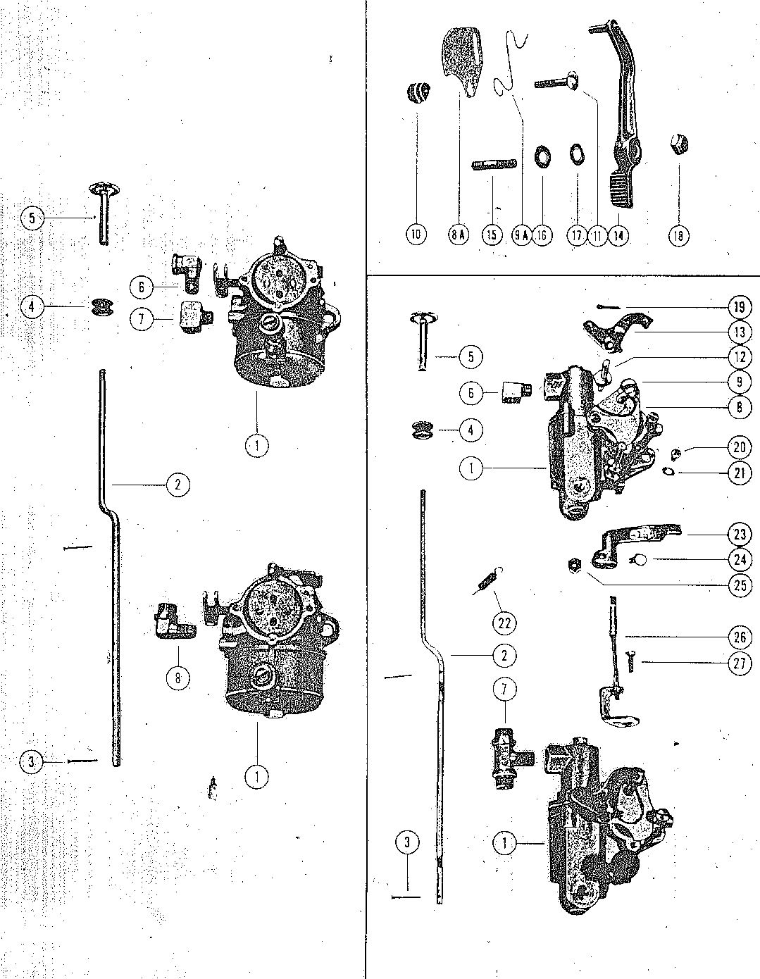 MARK MARK 30H, MARK 55H CARBURETOR LINKAGE(MK30H, MK30H-1, MK55H-1)