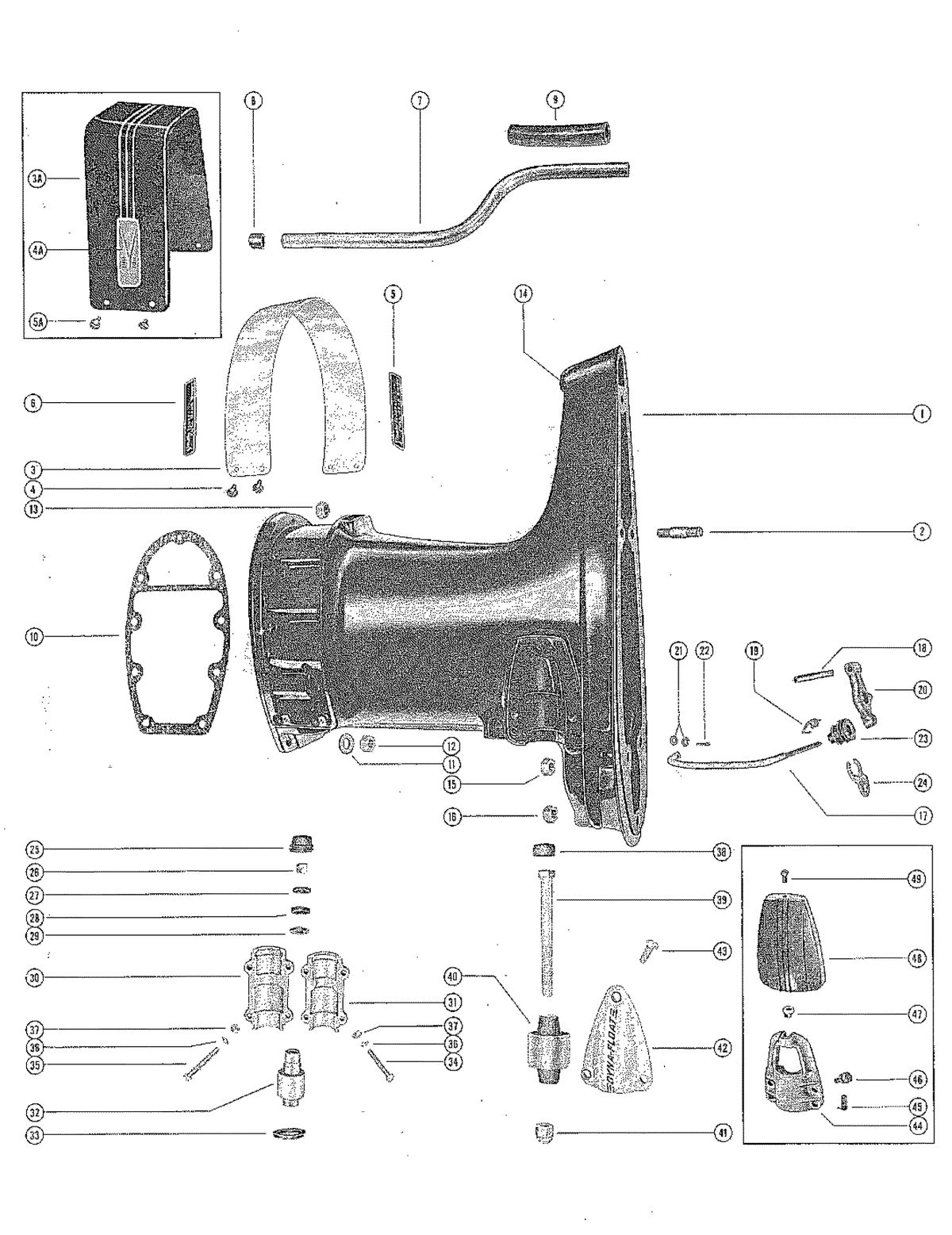 MERCURY MERC 850E DRIVE SHAFT HOUSING ASSEMBLY
