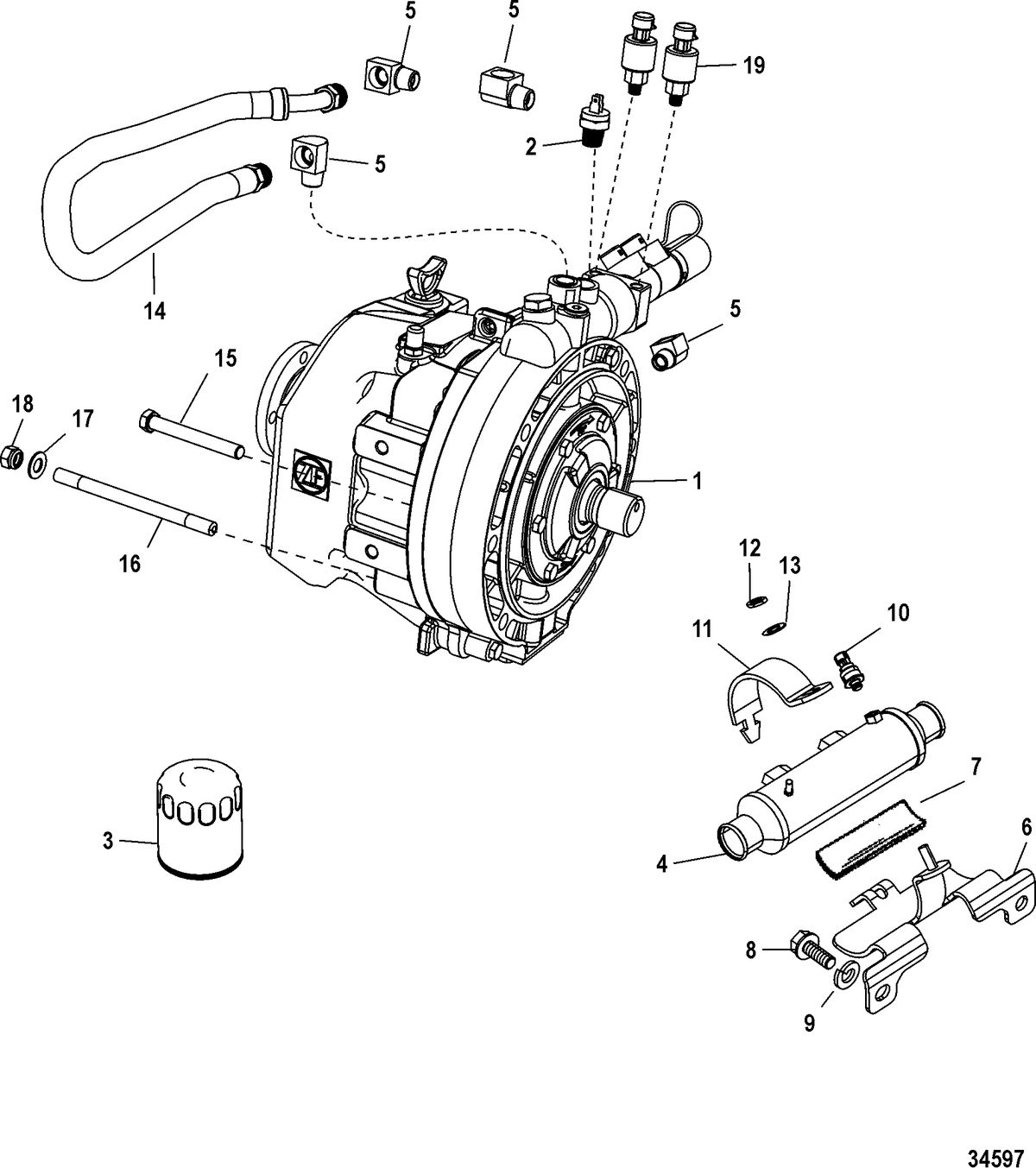 MERCRUISER 8.1L TOWSPORT MPI Transmission And Related Parts(ZF - 63C)