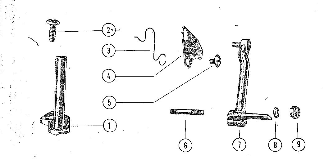 MARK KH7, MARK 15, MARK 20 THROTTLE LEVER AND CHOKE ASSEMBLY
