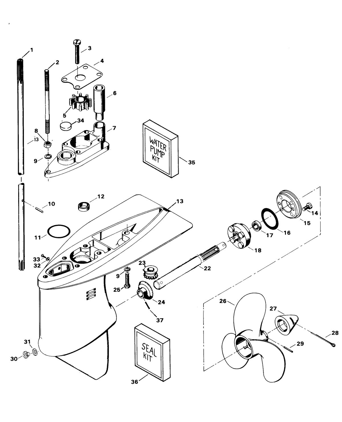 CHRYSLER 3.5 HP GEAR HOUSING