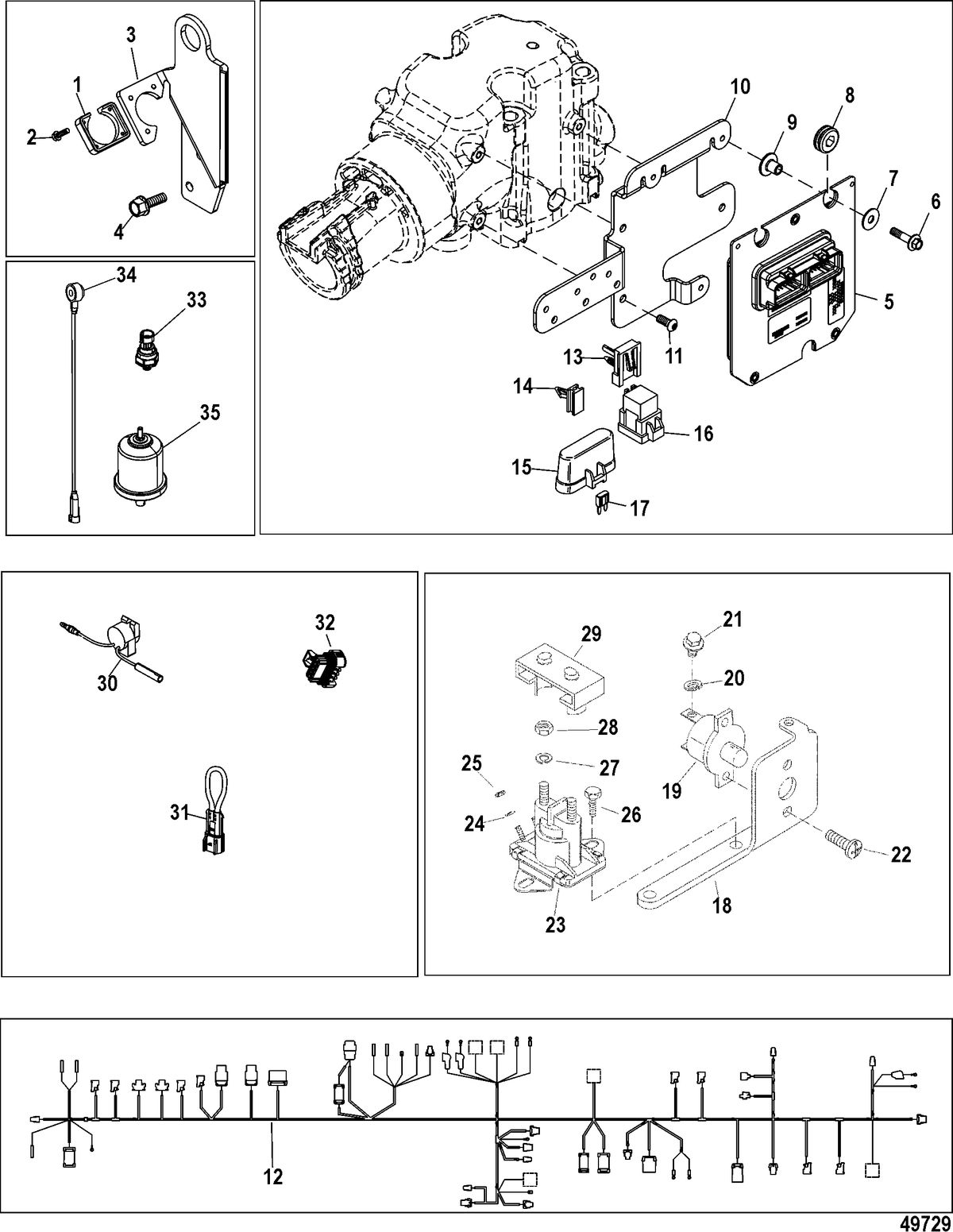 MERCRUISER 350 MPI ALPHA REMAN Electrical Components