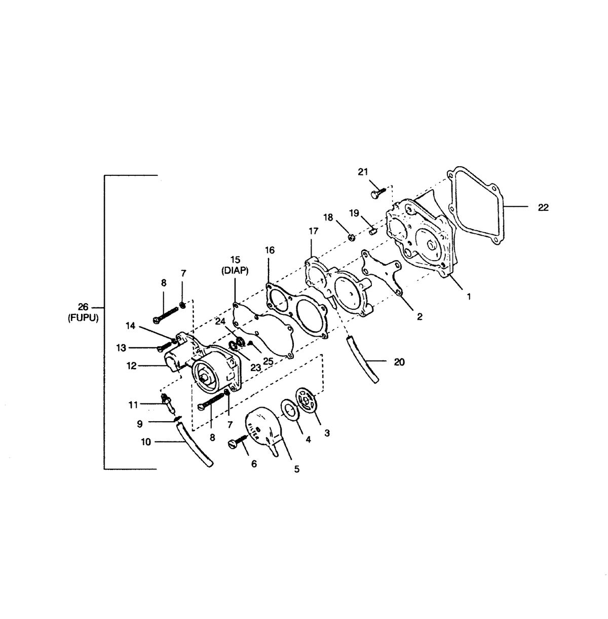 FORCE FORCE 1991 50 H.P. "A" MODELS FUEL PUMP