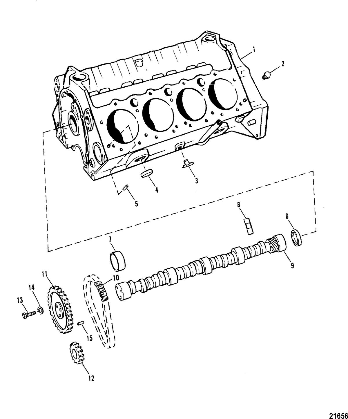 RACE STERNDRIVE 420 / 425 Cylinder Block And Camshaft