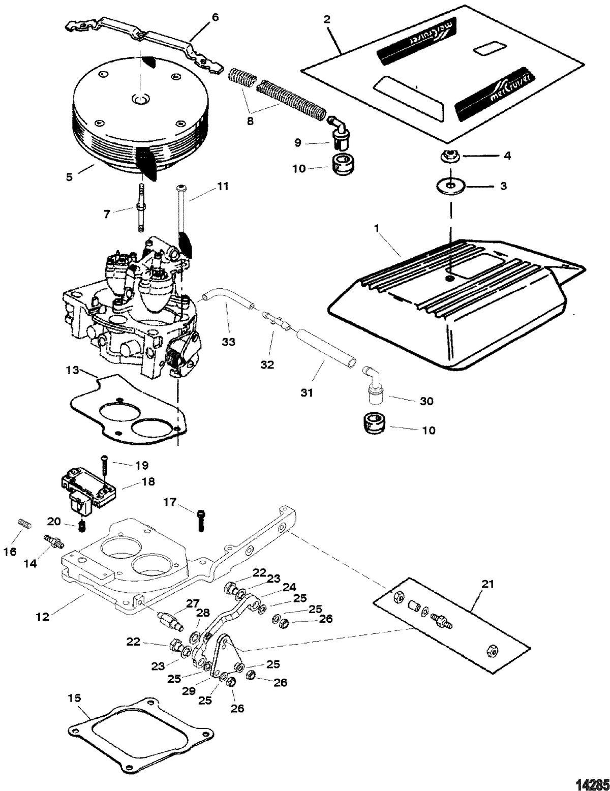 MERCRUISER 262 MAGNUM (EFI - TBI) Throttle Linkage