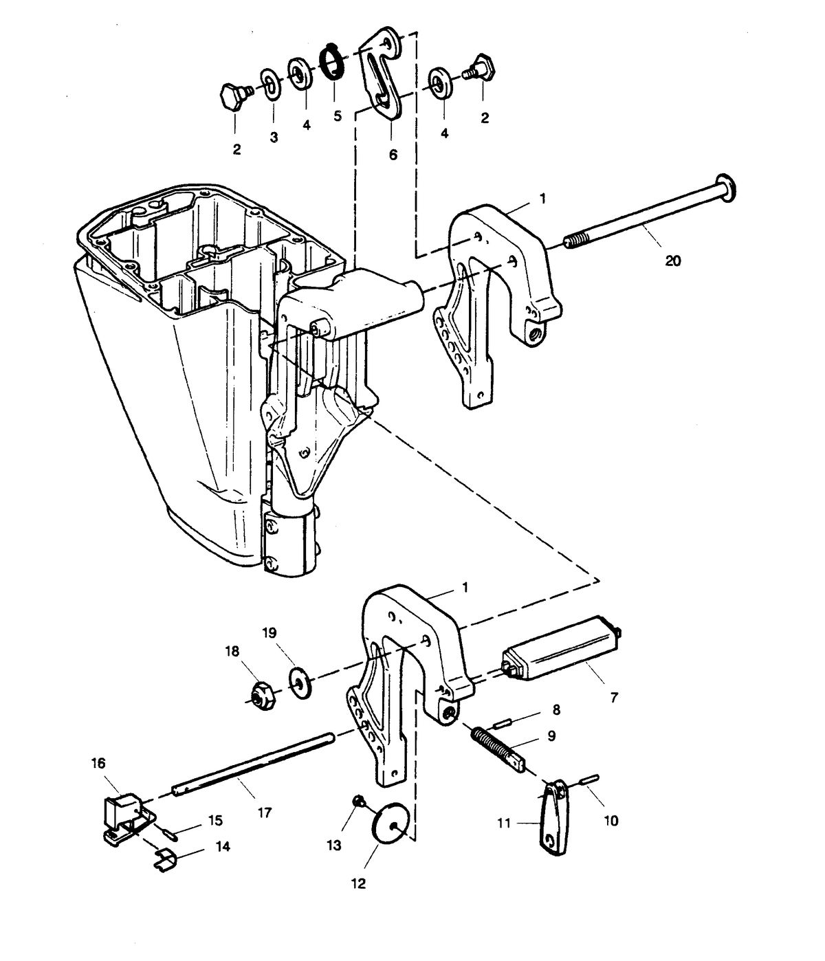 SEARS SEARS 7.5 H.P. STERN BRACKETS