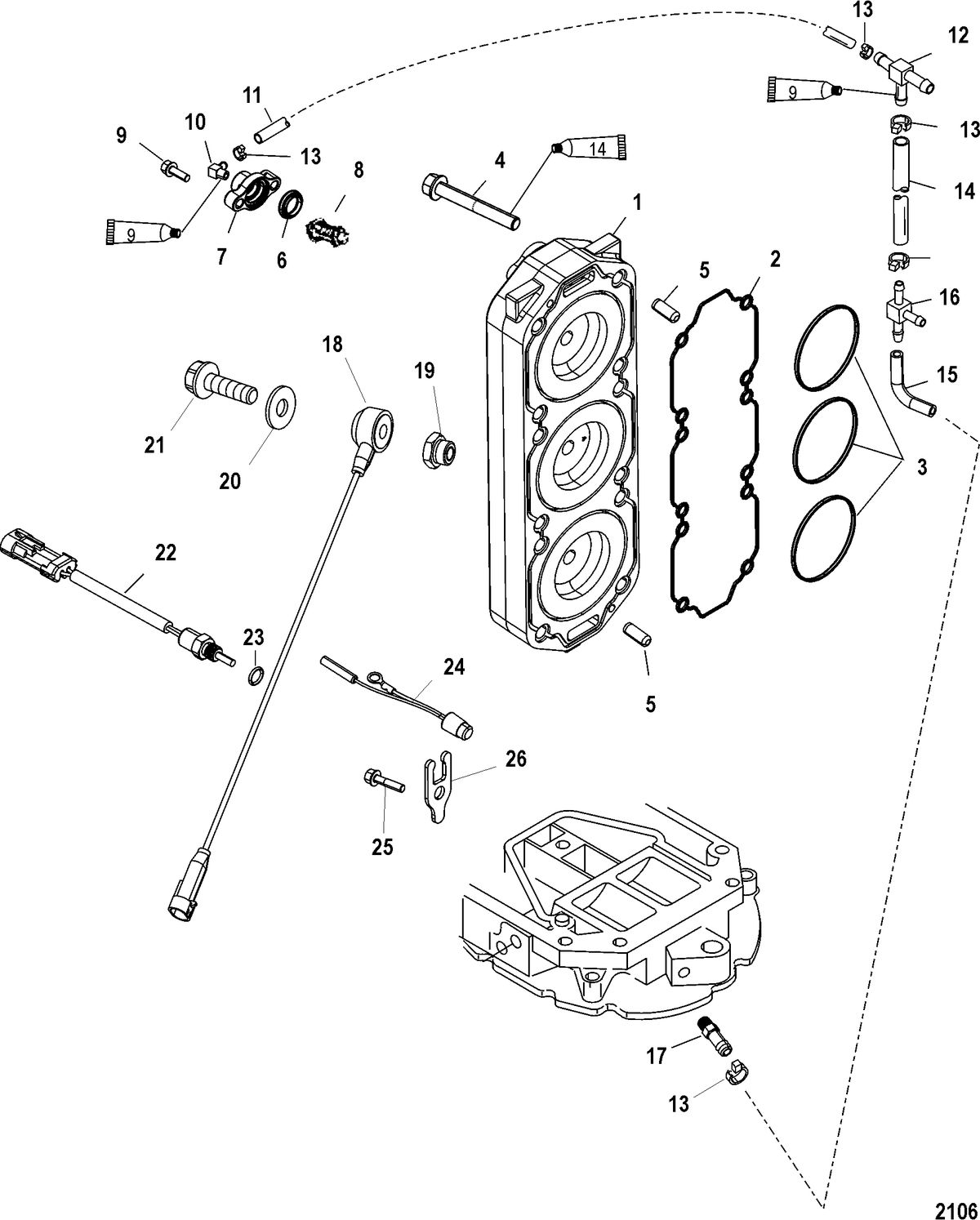 MERCURY/MARINER 150/200 EFI (2.5L) Cylinder Head