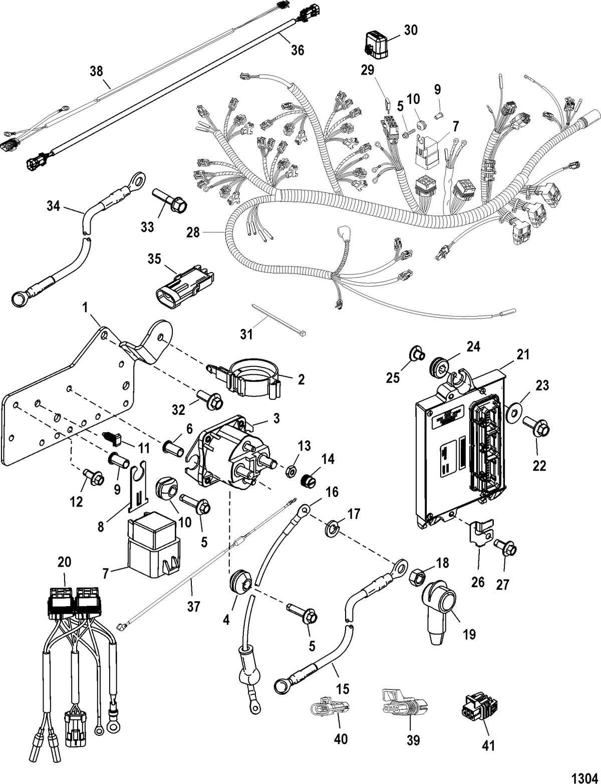 MERCURY/MARINER 200/225 DFI (3.0L)(DTS) Solenoid Plate(Serial Number 0T979999 and Below)