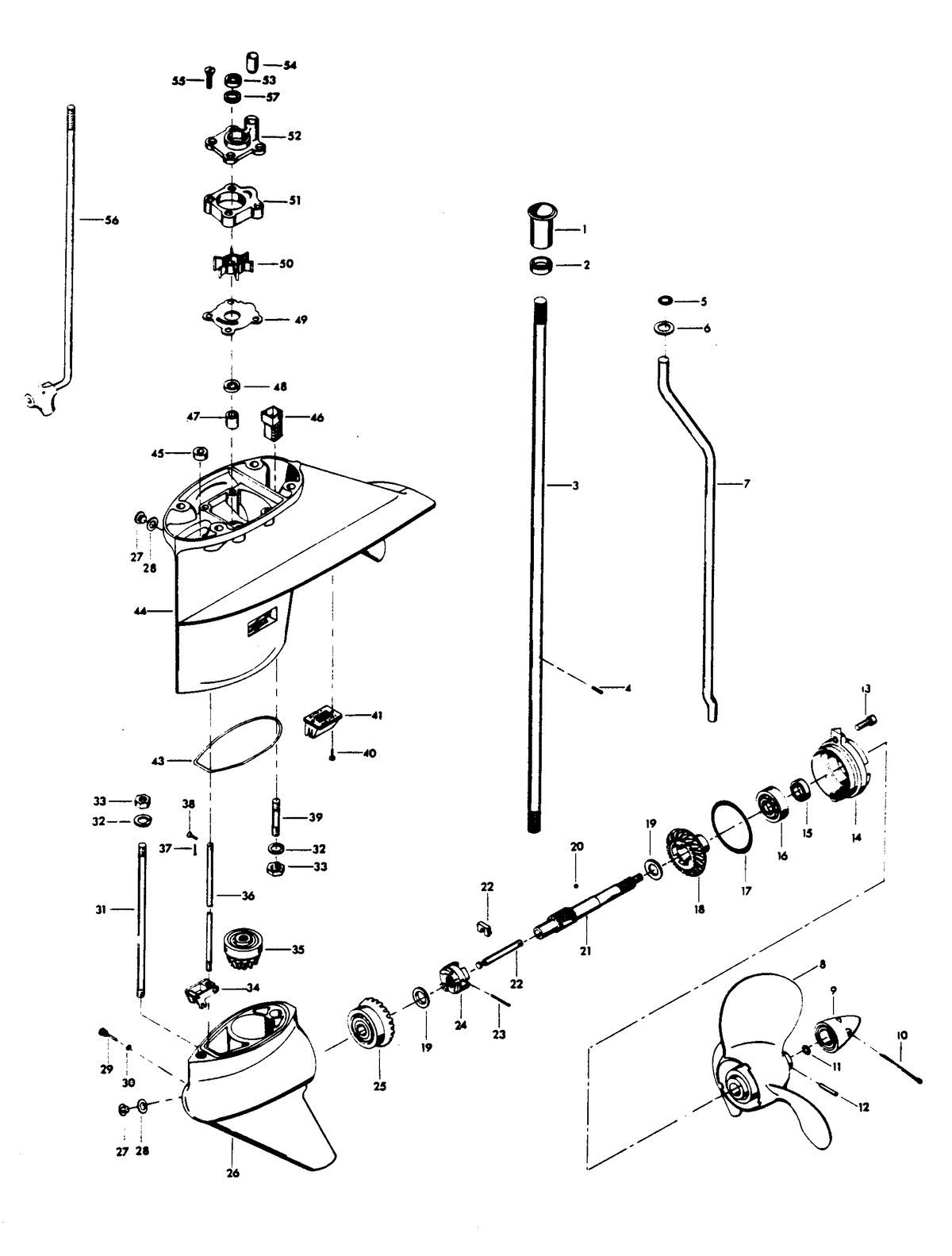 CHRYSLER 35/45 H.P. GEAR HOUSING