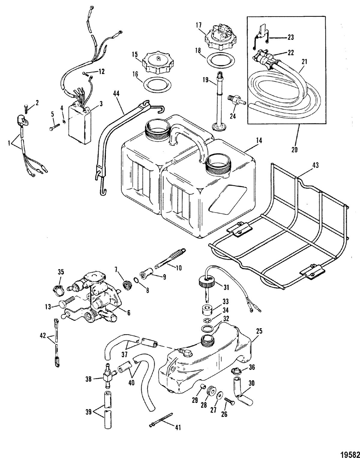 MERCURY/MARINER 135 / 150 / 175 200(2.5L) XR4/MAGNUM II Oil Injection Components
