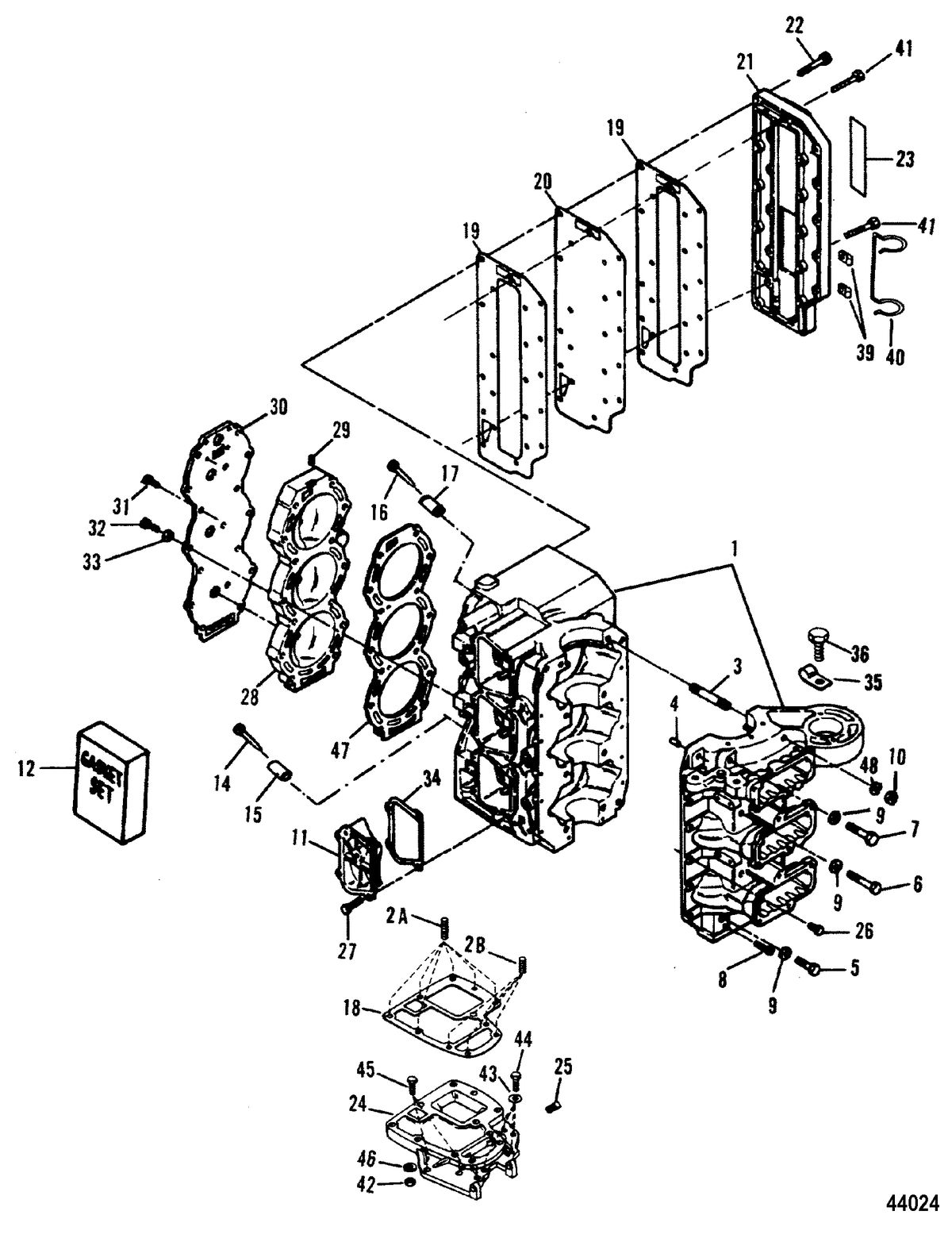 FORCE 90 HP FORCE Cylinder Block