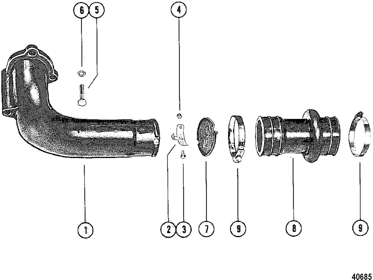 MERCRUISER 470 ENGINE Exhaust Elbow Assembly(MCM)