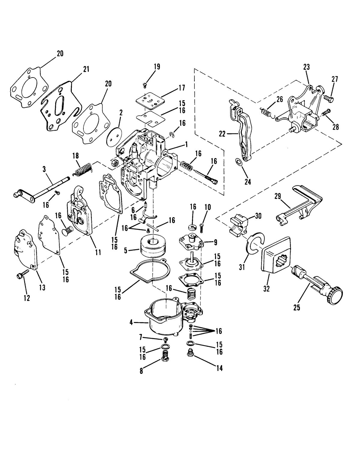 RACE OUTBOARD 25 XS CARBURETOR