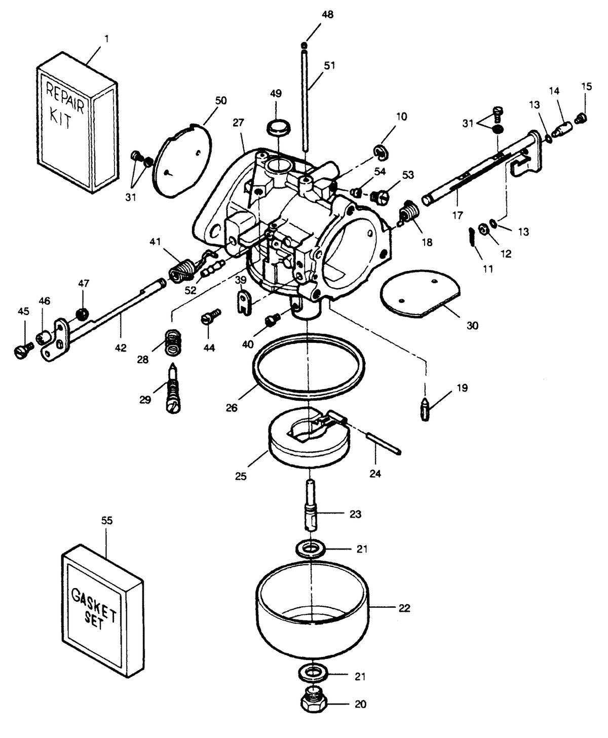 FORCE FORCE 1990 120 H.P. "C" MODELS L-DRIVE CARBURETOR