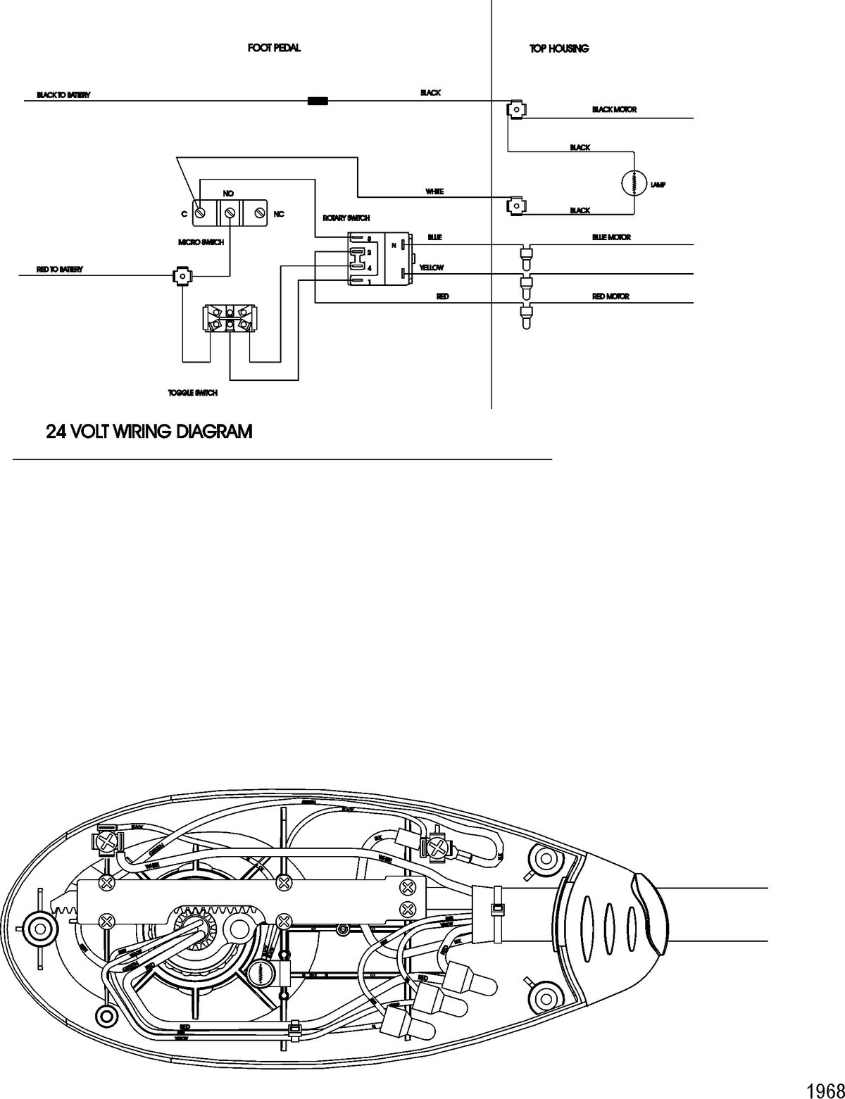 TROLLING MOTOR MOTORGUIDE FRESH WATER SERIES Wire Diagram(Model FW71FB)