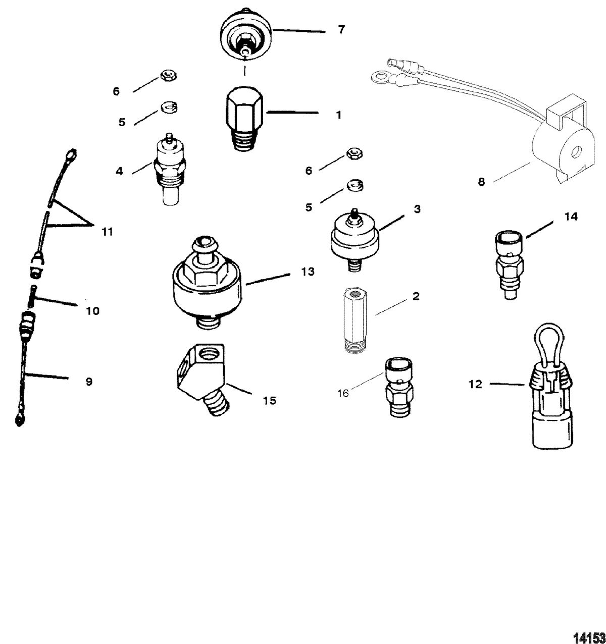 MERCRUISER 5.0L / 5.7L EFI ALPHA/BRAVO (GEN +) ENGINE Senders And Sensors