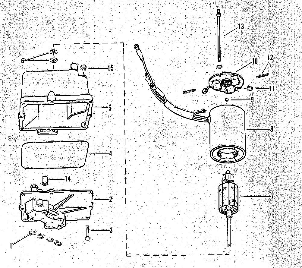 MARINER MARINER 80 HYDRAULIC PUMP ASSEMBLY (PLASTIC RESERVOIR)