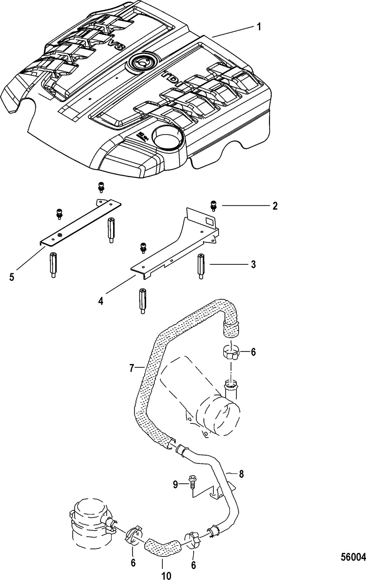 MERCRUISER 3.0L TDI ENGINE COVER