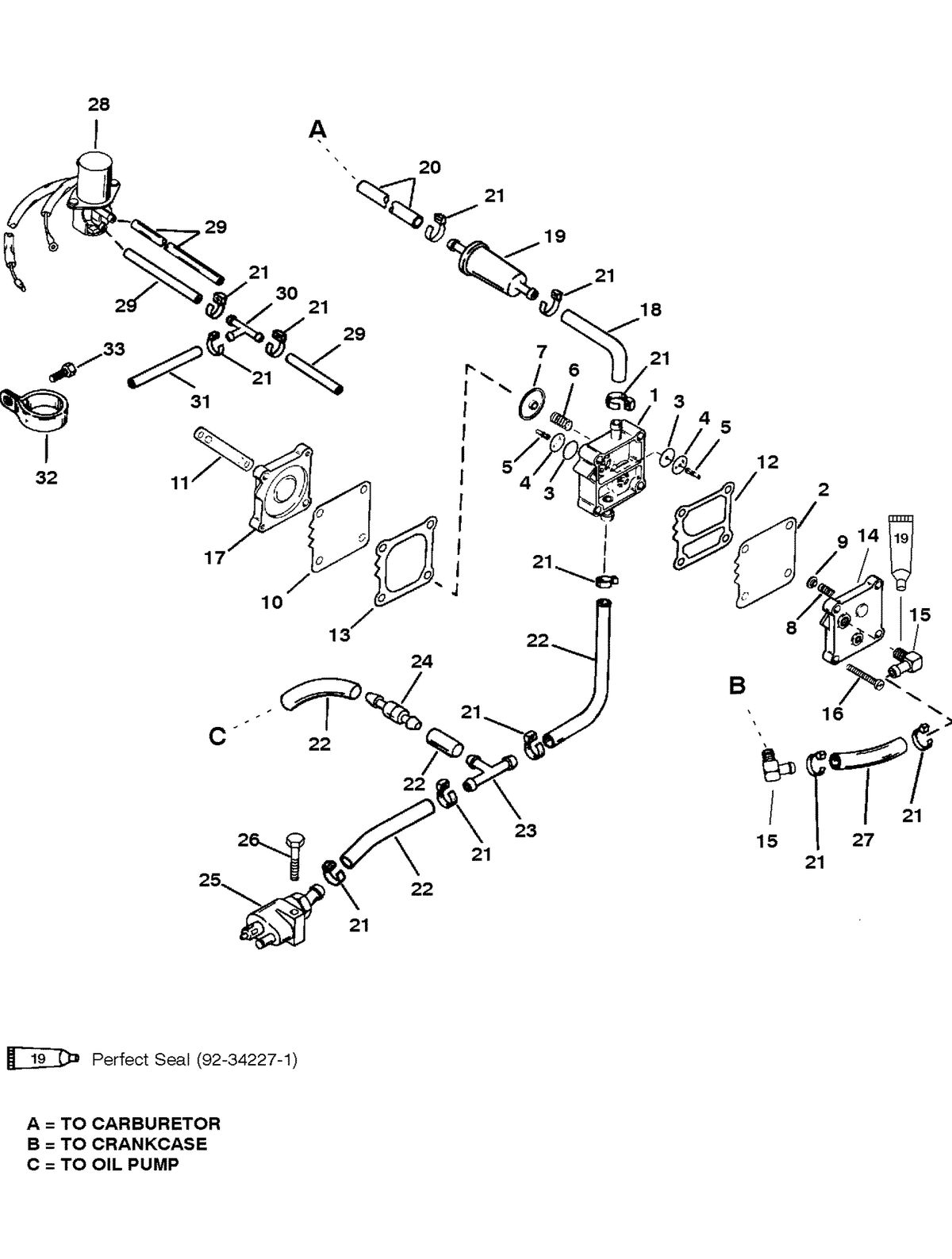 MERCURY/MARINER 50/55/60 JET 45 FUEL PUMP (50/60)