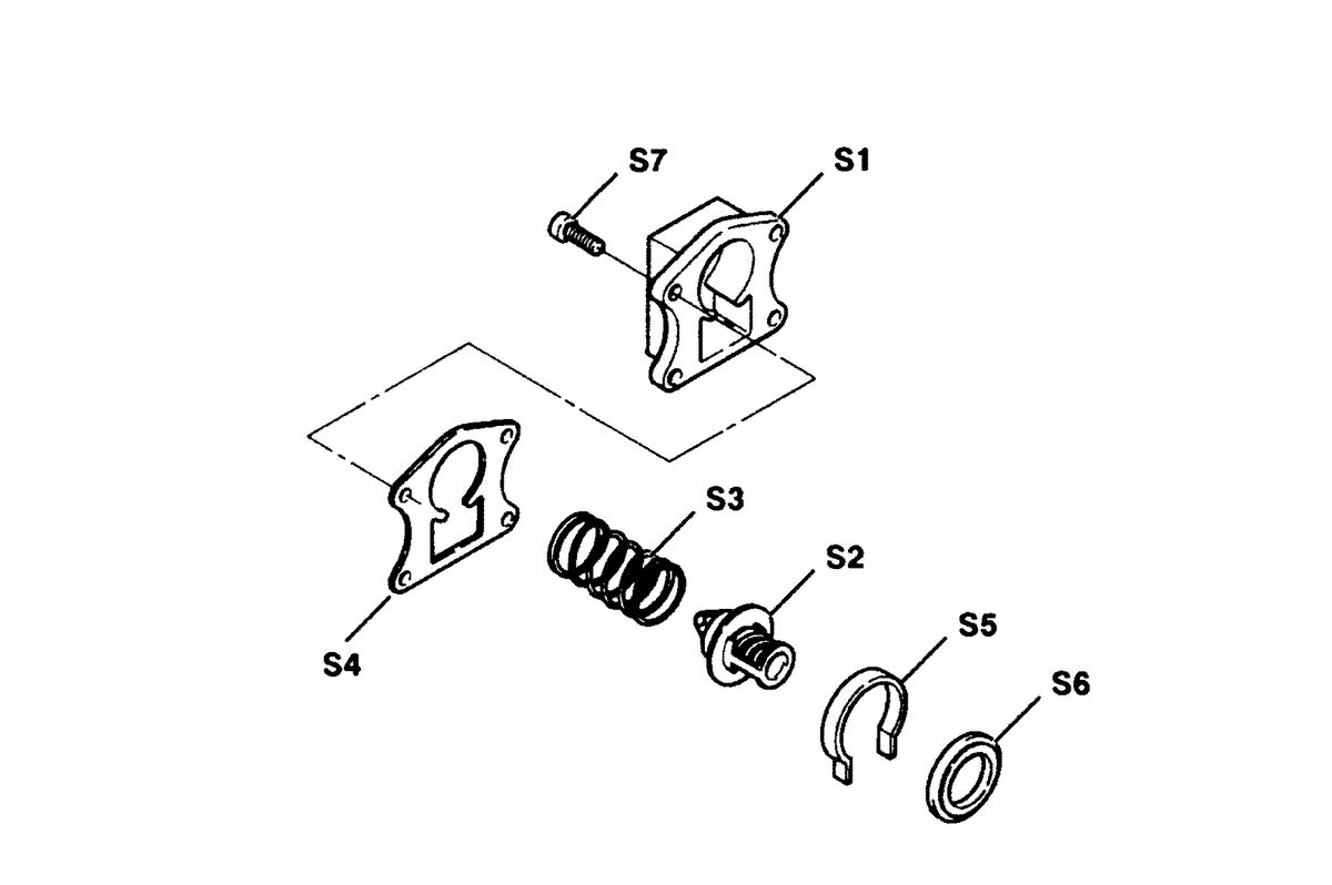 FORCE FORCE 1991 90 H.P. "C" MODELS THERMOSTAT