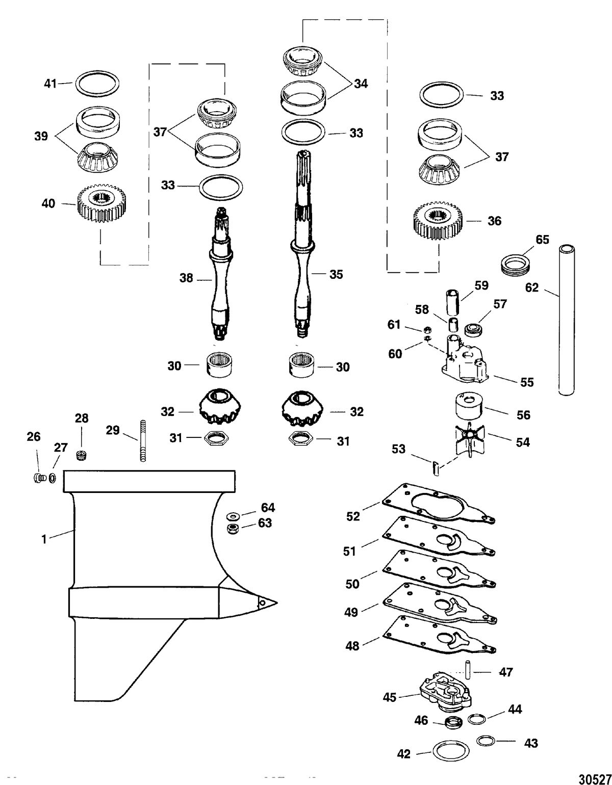 RACE OUTBOARD SST 120 S2000 CARB GEAR HOUSING(DRIVESHAFT)(VI SSM)